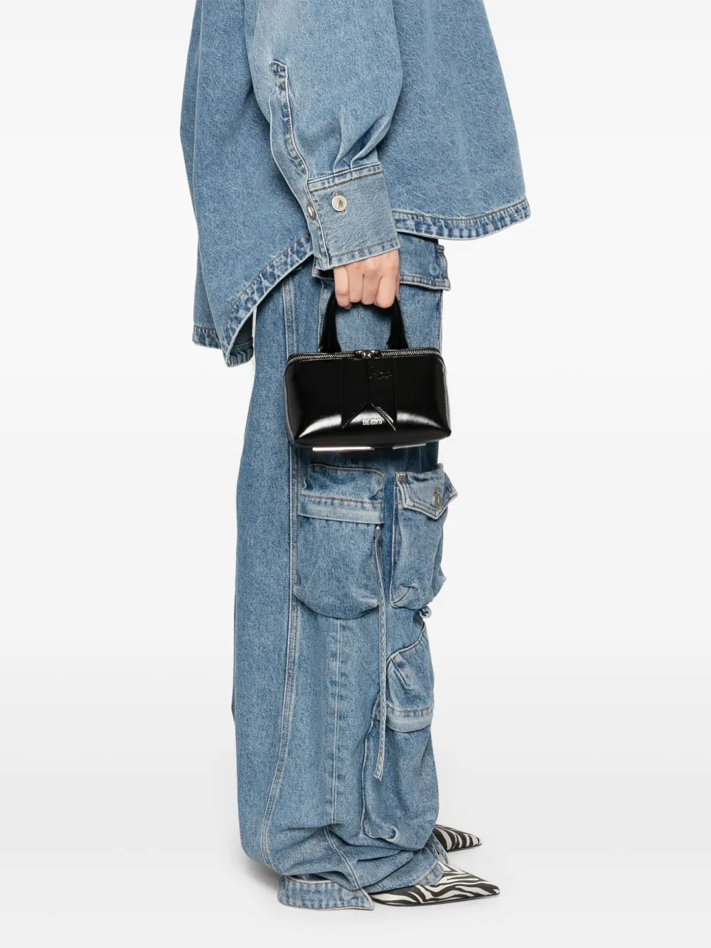 The Attico Friday kleine tas - Zwart