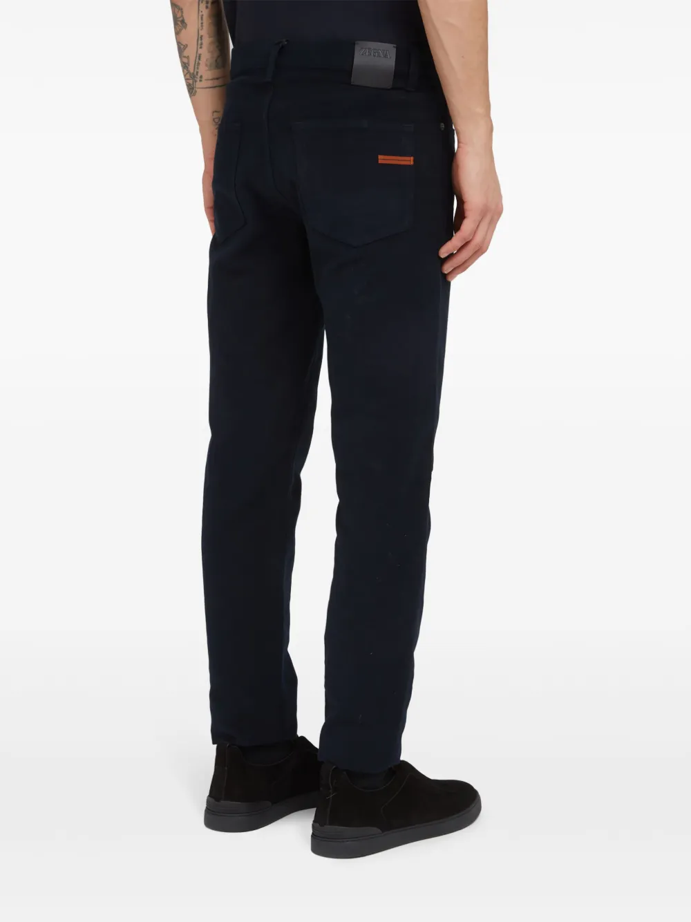 Shop Zegna Straight-leg Trousers In 蓝色