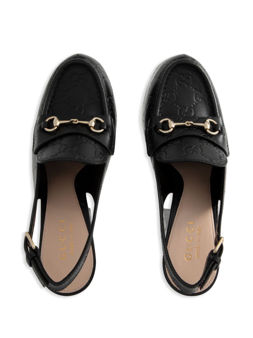 Gucci 145 mm Ottavia pumps met plateauzool Zwart