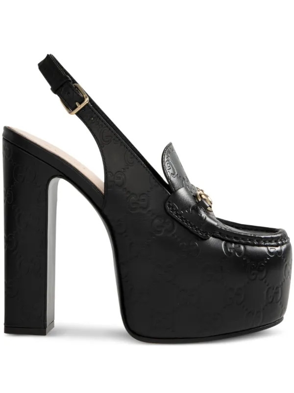 Gucci 145mm Ottavia Platform Pumps | Black | FARFETCH
