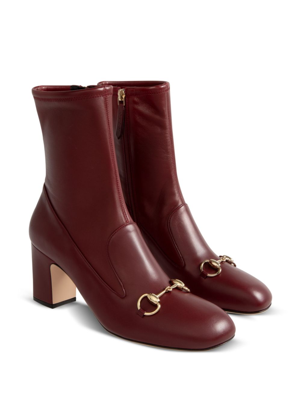 Gucci 80mm Lady Horsebit boots Red