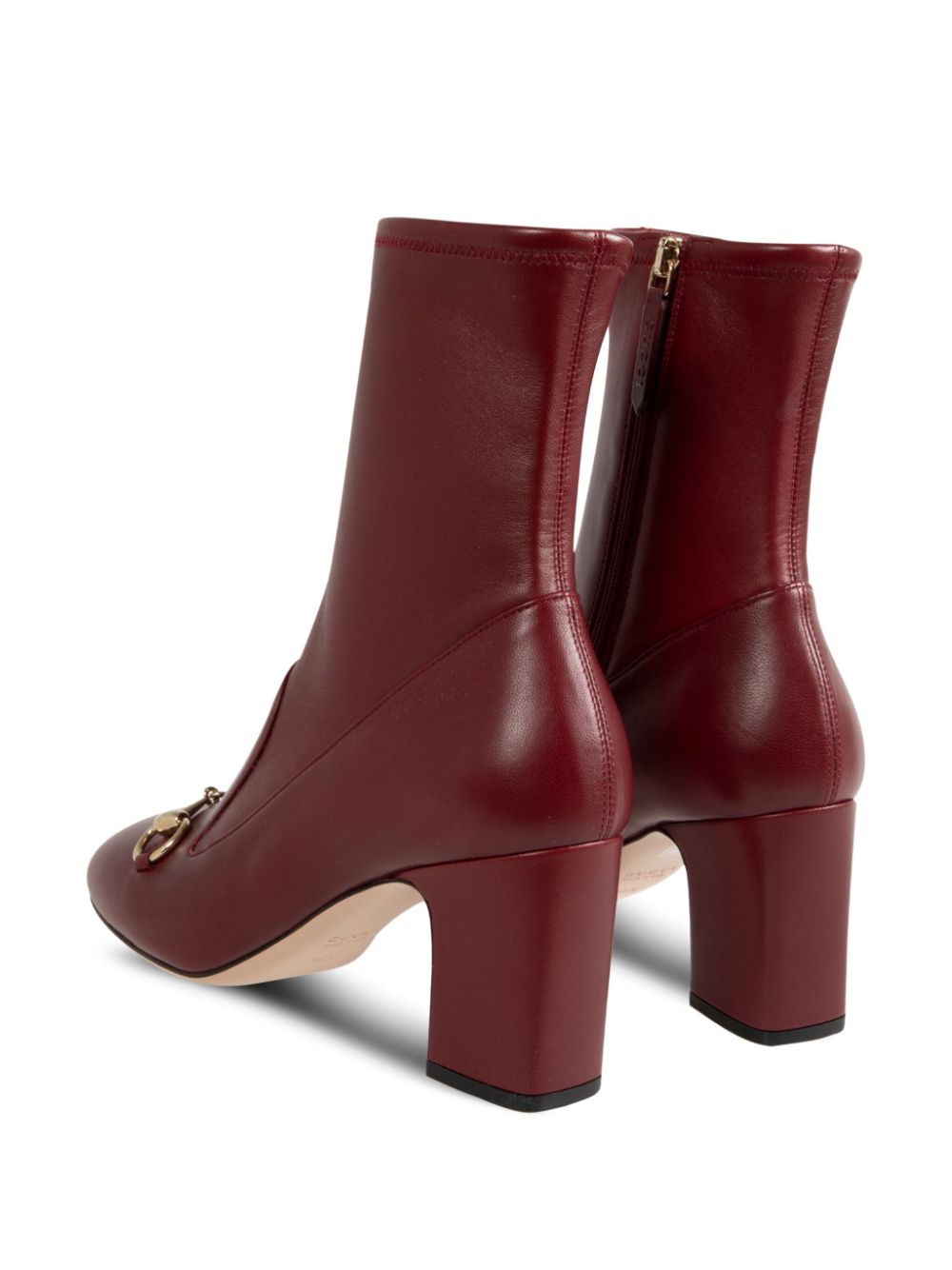 Gucci 80mm Lady Horsebit boots Red