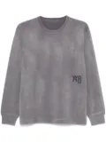 Alexander Wang logo-raised T-shirt - Grey