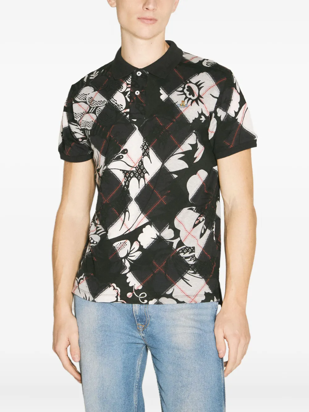 Vivienne Westwood Poloshirt met jacquard Zwart