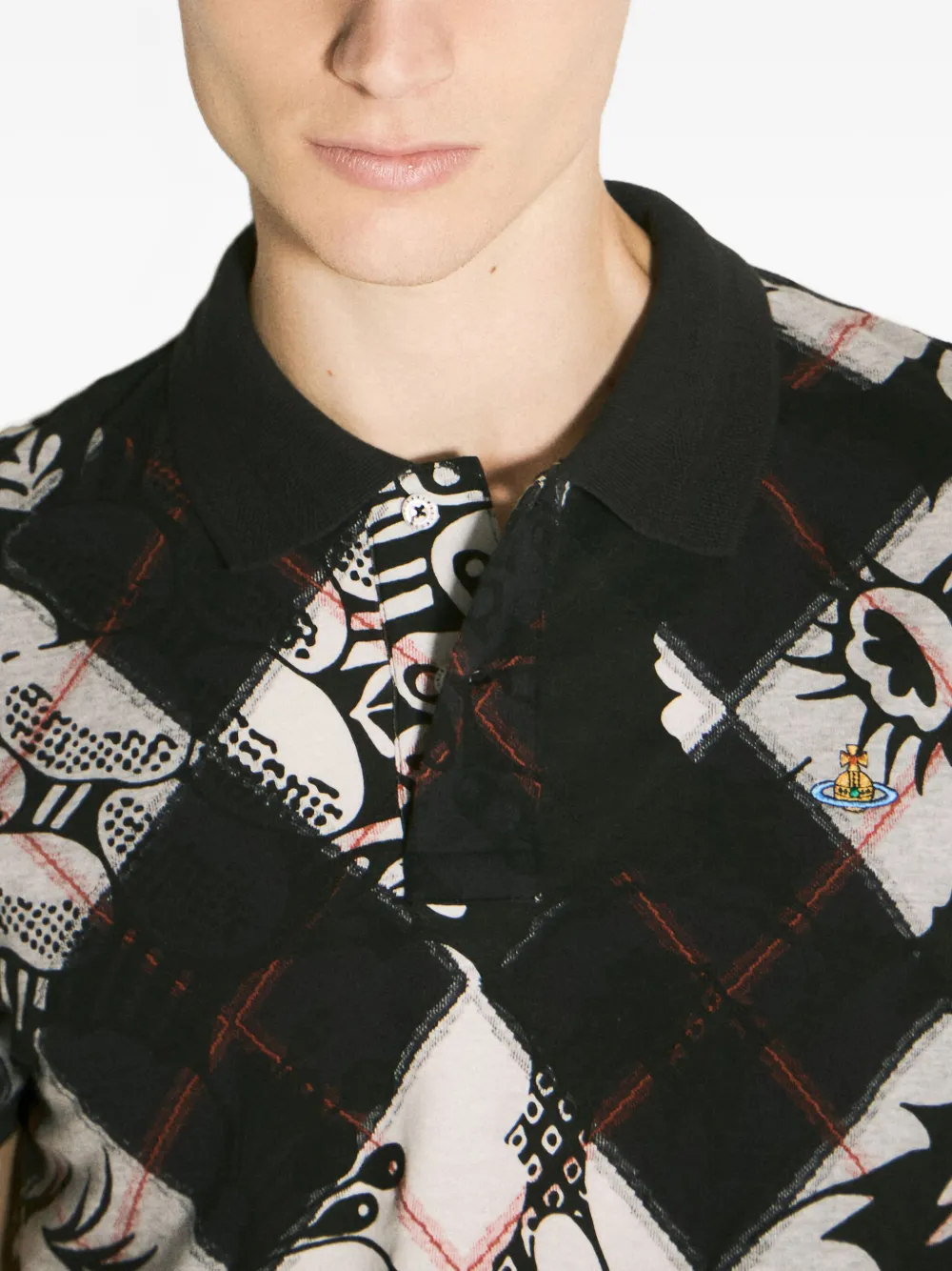 Vivienne Westwood Poloshirt met jacquard Zwart