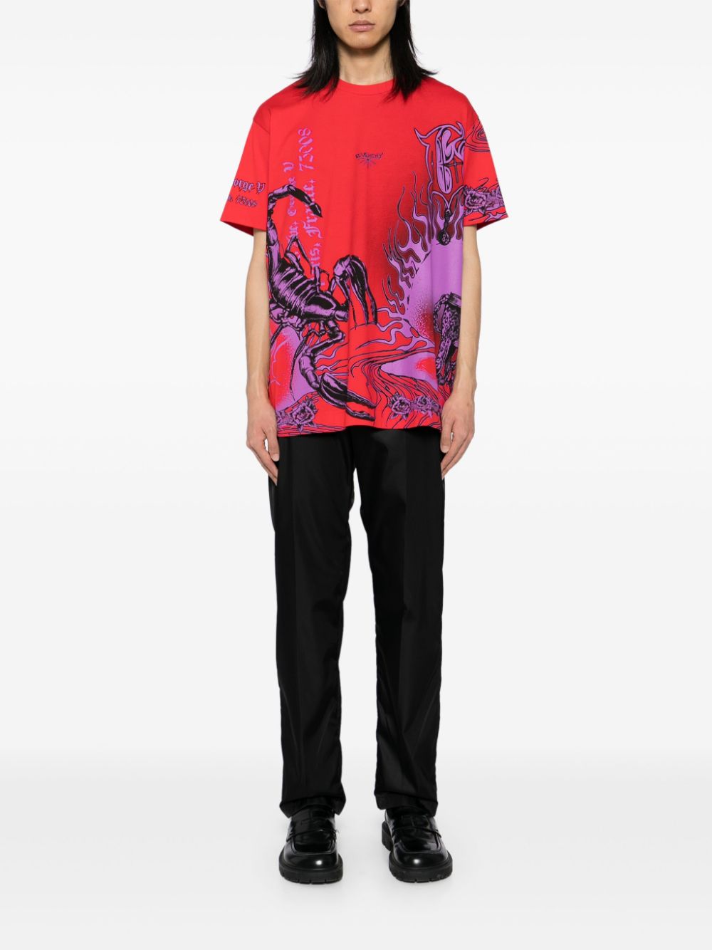 Givenchy T-shirt met grafische print - RED