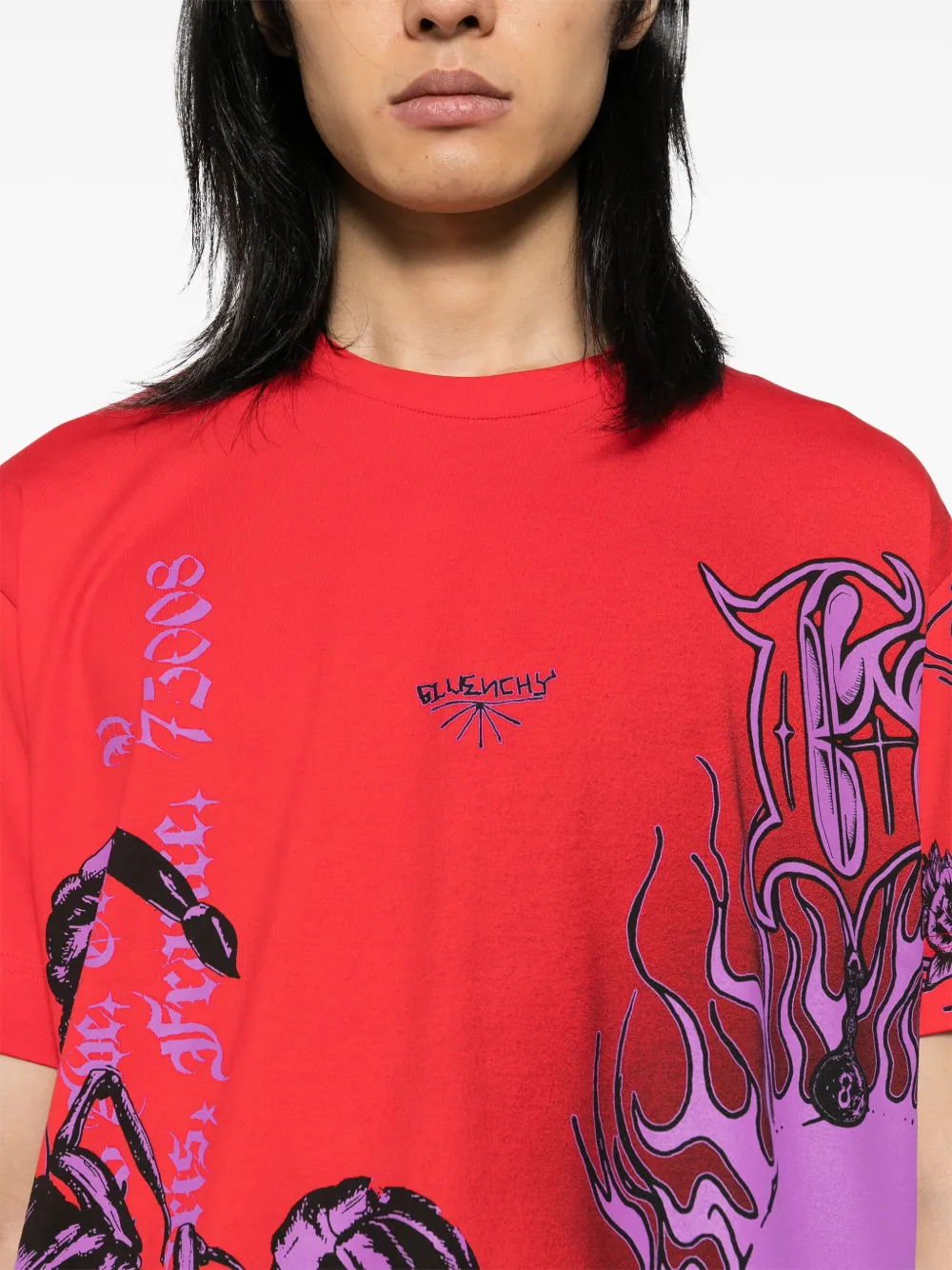 Givenchy T-shirt met grafische print RED