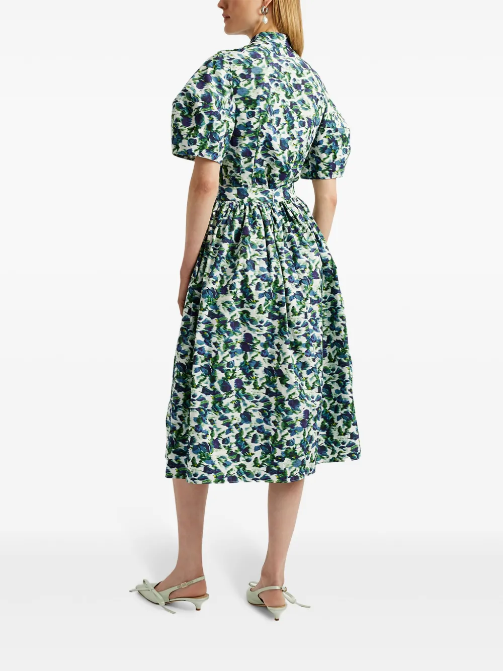 ERDEM Blouse van katoen en popeline Groen