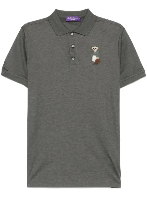Ralph Lauren Purple Label Poloshirt mit Polo Bear-Stickerei