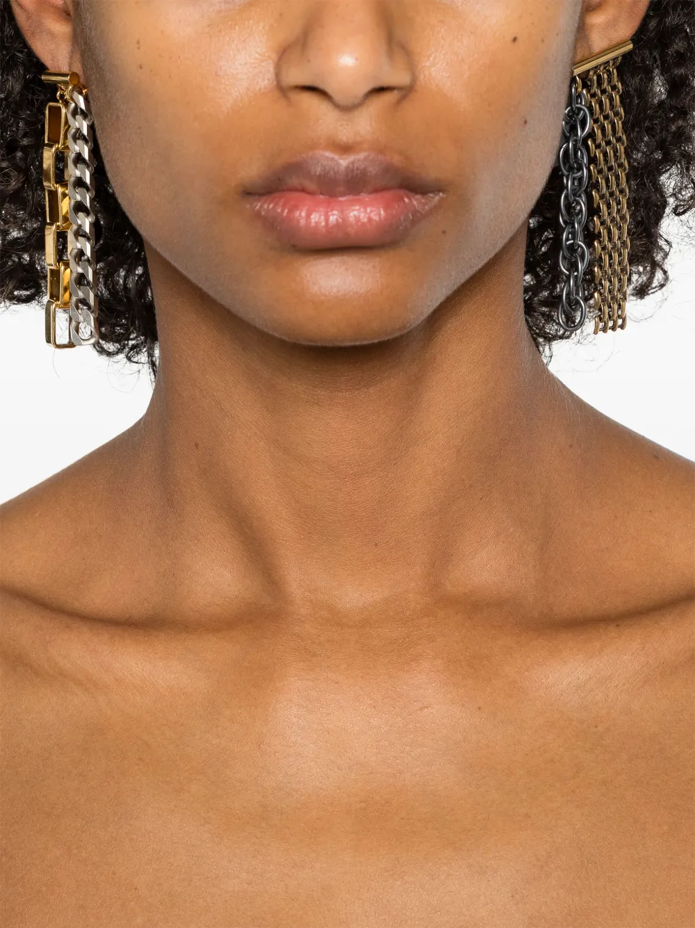 MM6 Maison Margiela Oorbellen met schakelketting - Zilver
