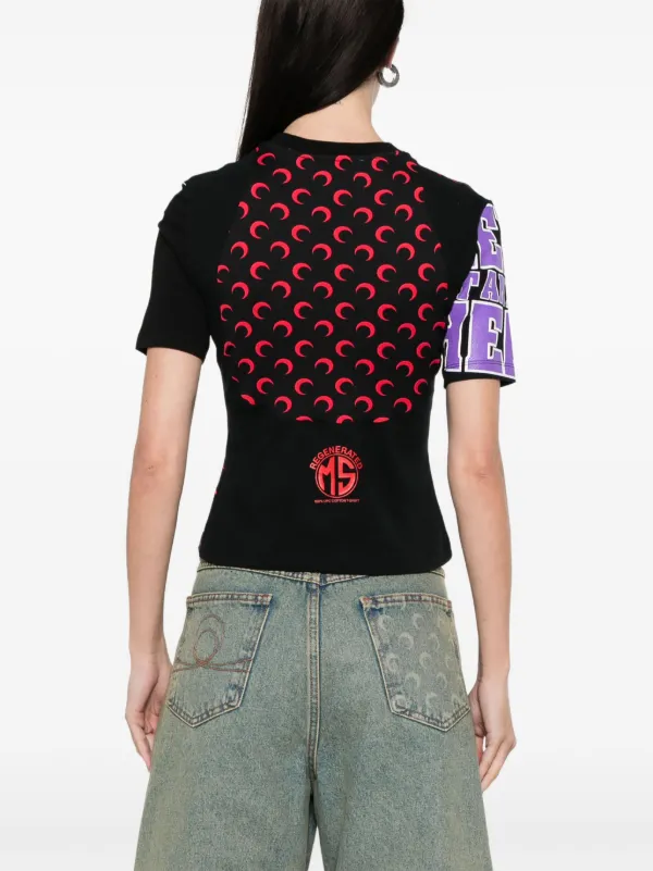Marine Serre Regenerated Graphic T-shirt | Black | FARFETCH