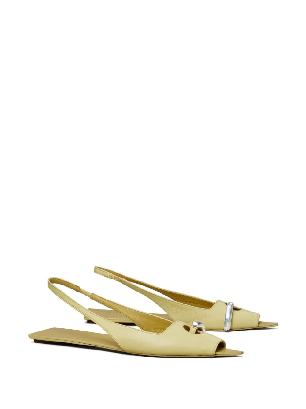 Tory Burch Pierced slingback sandals Neutrals