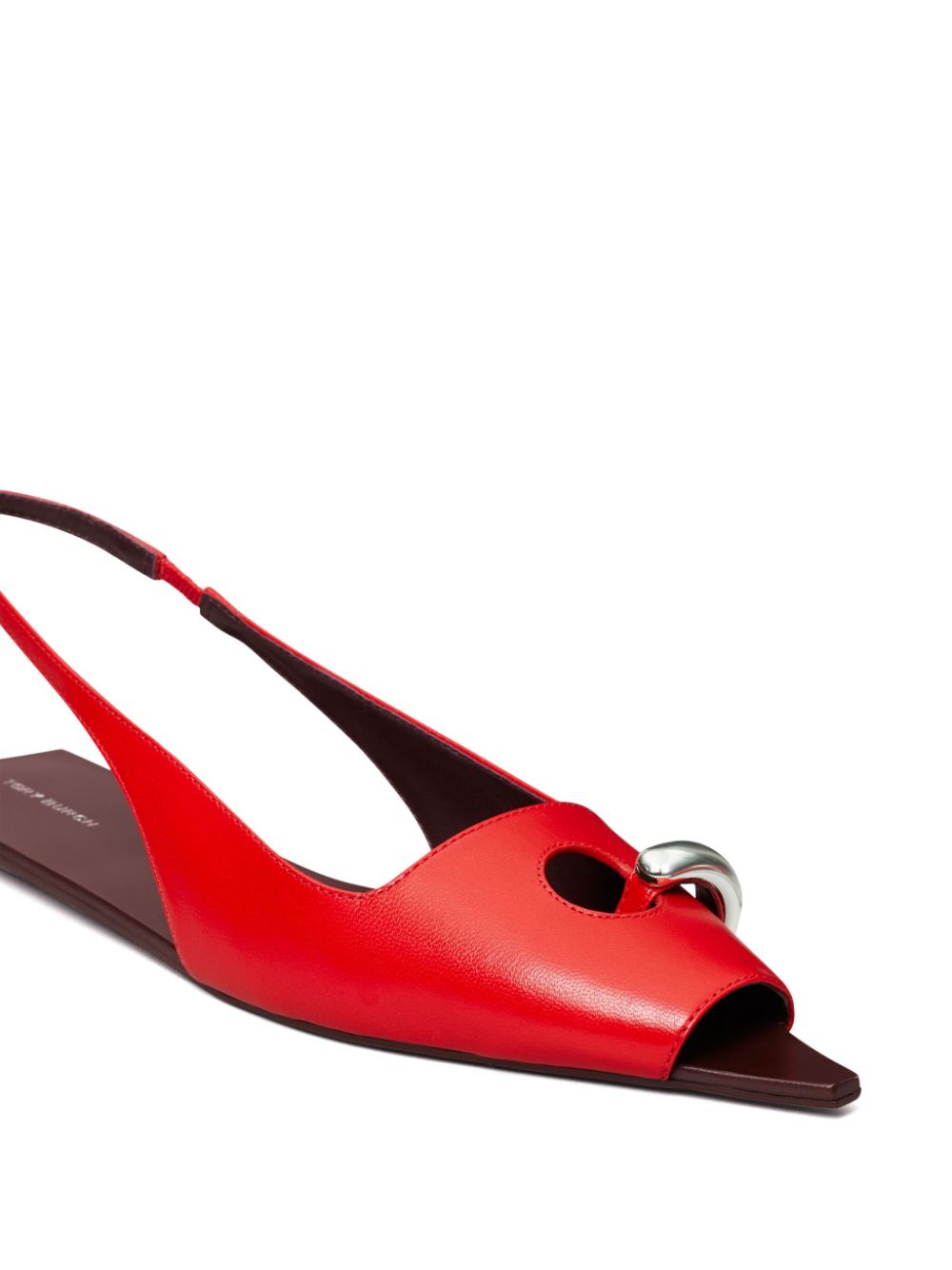 Tory Burch Pierced slingback sandals Red