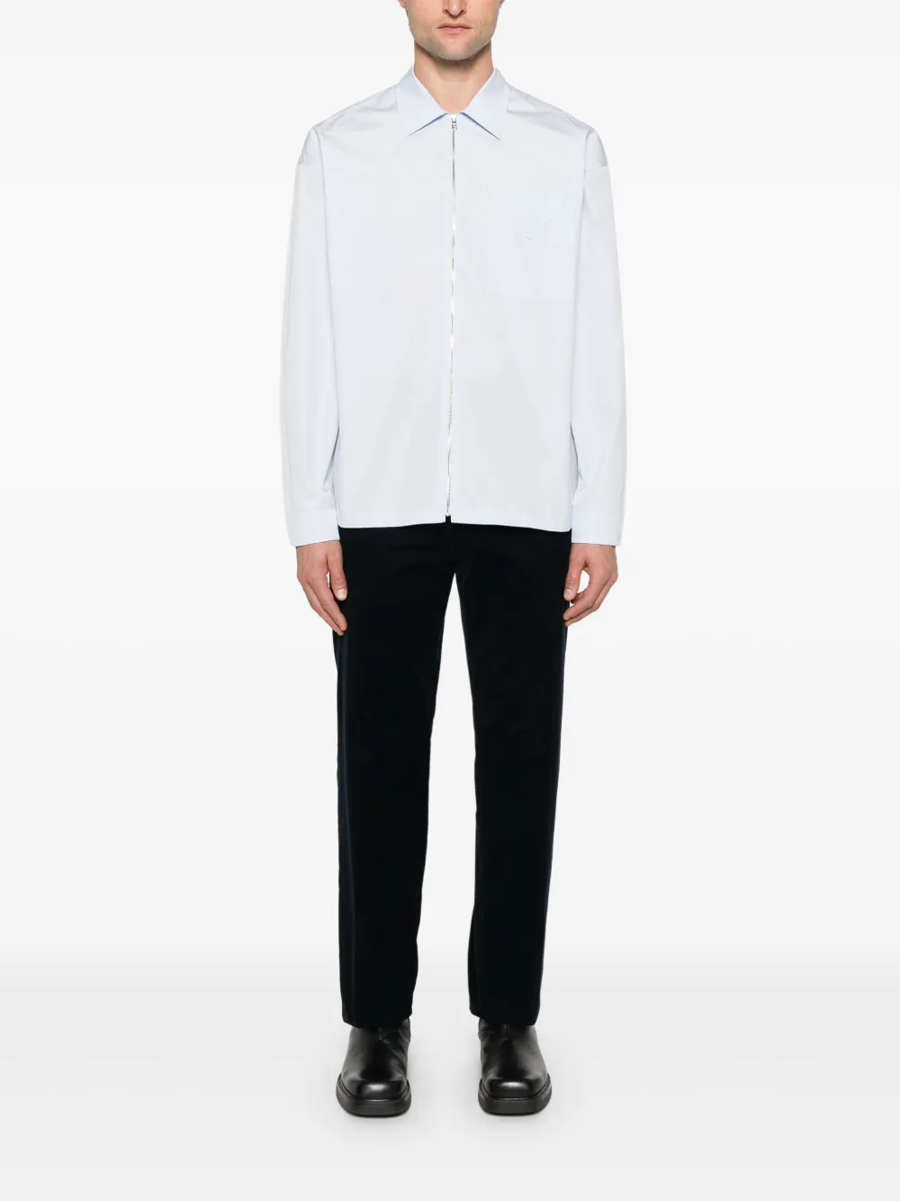 Prada Overhemd met rits - Blauw