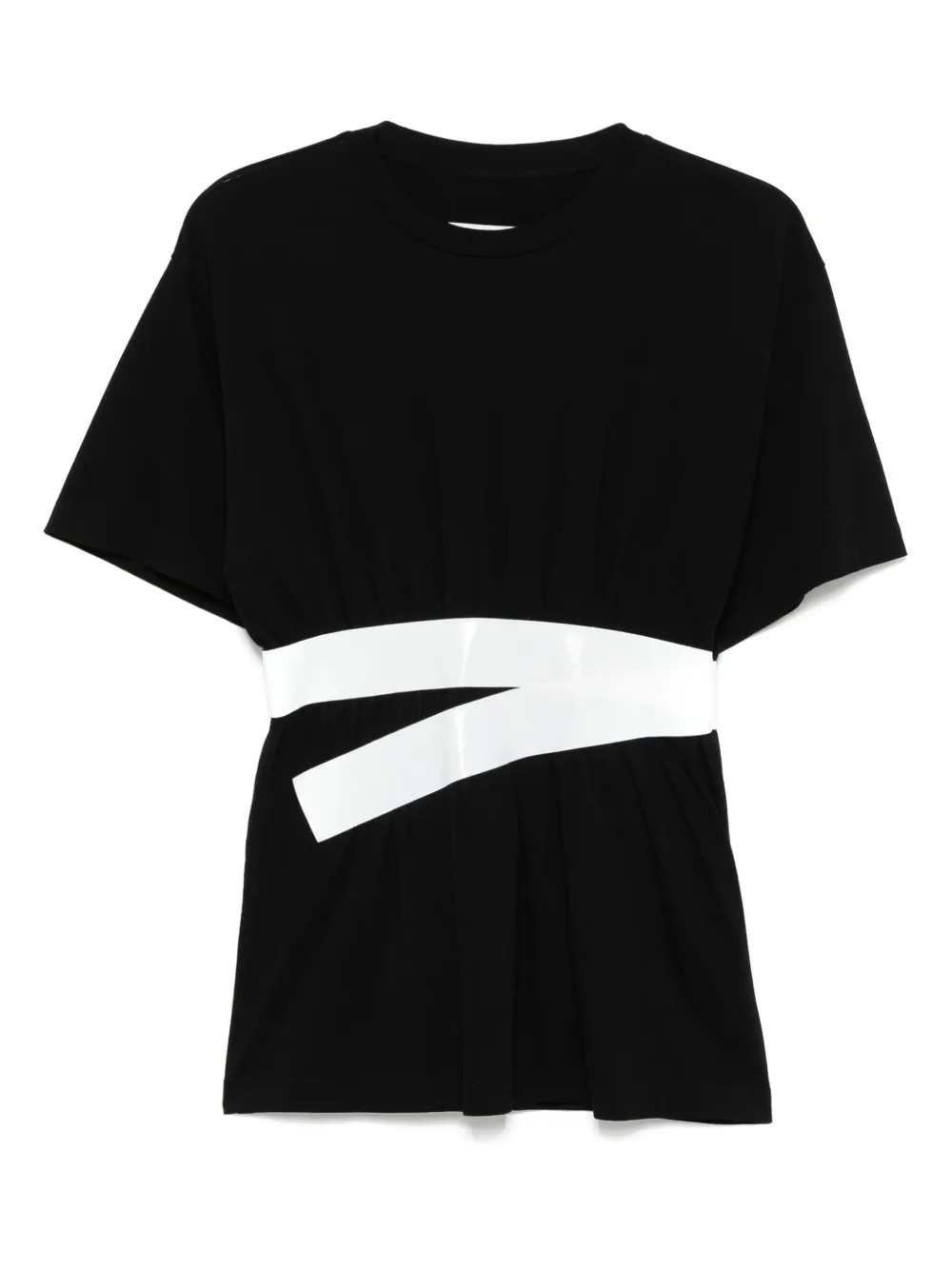 MM6 Maison Margiela テープディテール Tシャツ - ブラック MM6 Maison Margiela テープディテール Tシャツ - ブラック