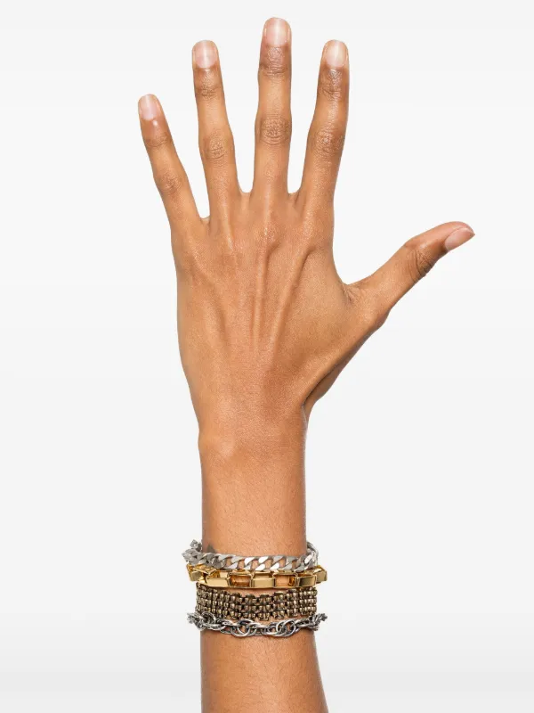 バングル シルバー ☆ MM6 Maison Martin Margiela MM6 Maison Margiela Colourblock Bracelet | Silver | FARFETCH CA