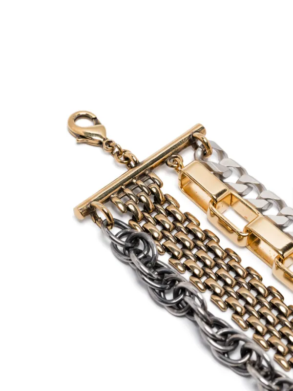 MM6 Maison Margiela Colourblock Bracelet | Silver | FARFETCH CA
