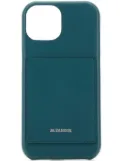 Jil Sander leather iPhone 15 phone case - Blue