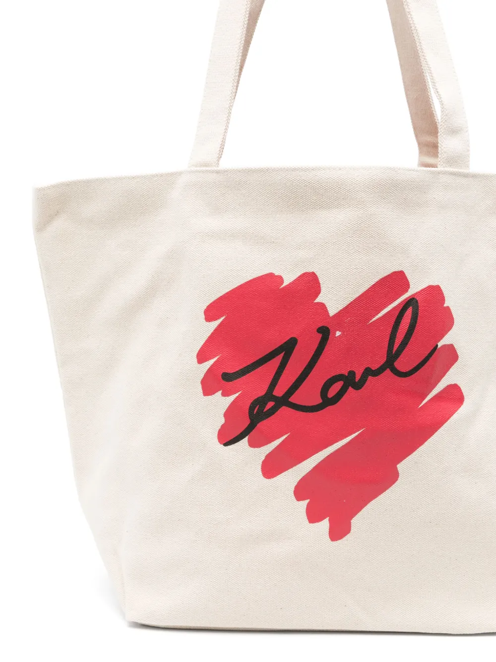 Shop Karl Lagerfeld K/hearts Reversible Tote Bag In Neutrals