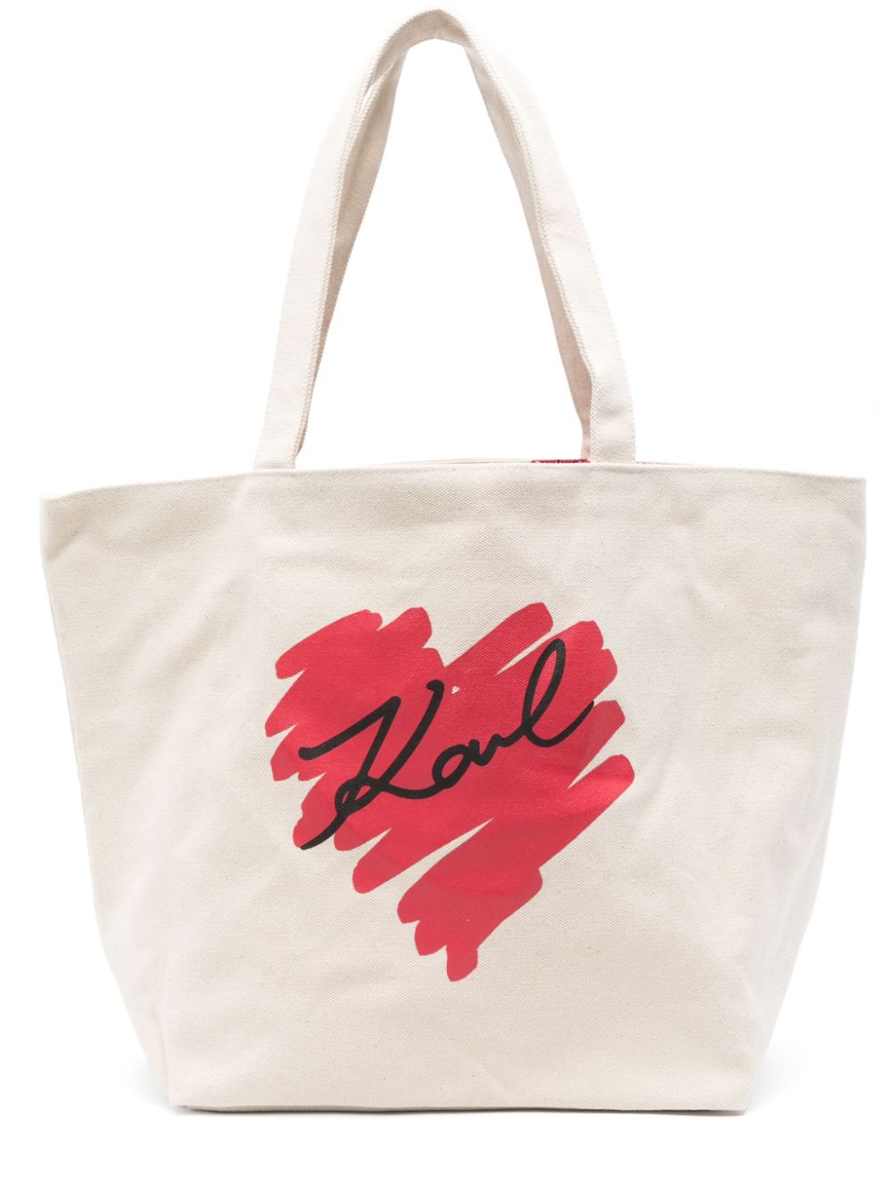 Karl Lagerfeld K Hearts omkeerbare shopper Beige