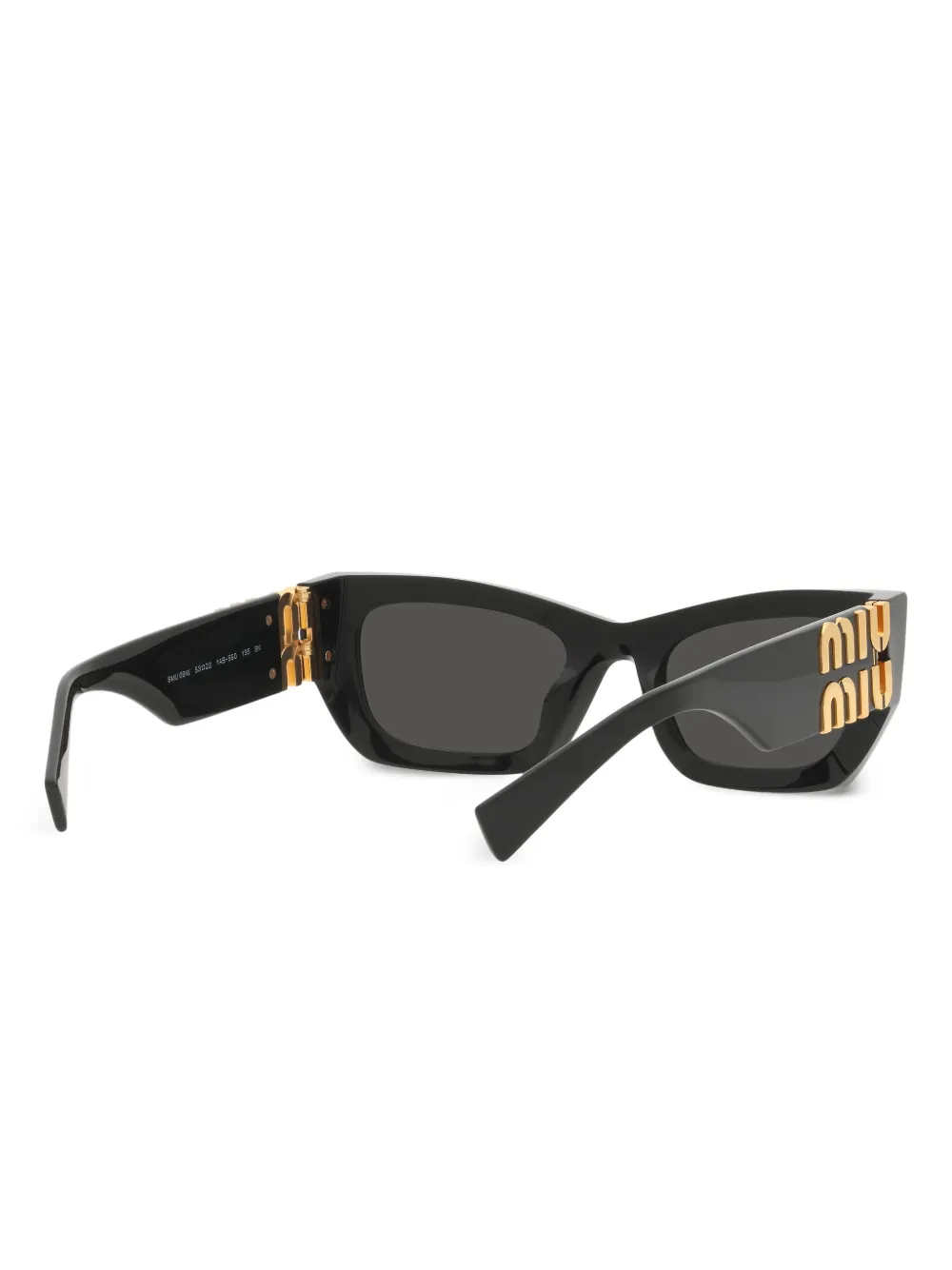 Miu Eyewear Zonnebril met logo Zwart