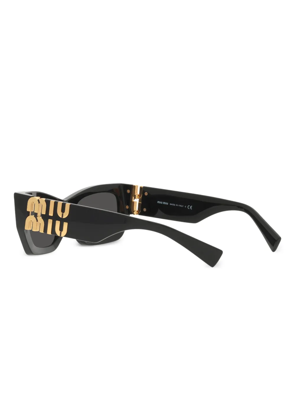 Miu Eyewear Zonnebril met logo Zwart