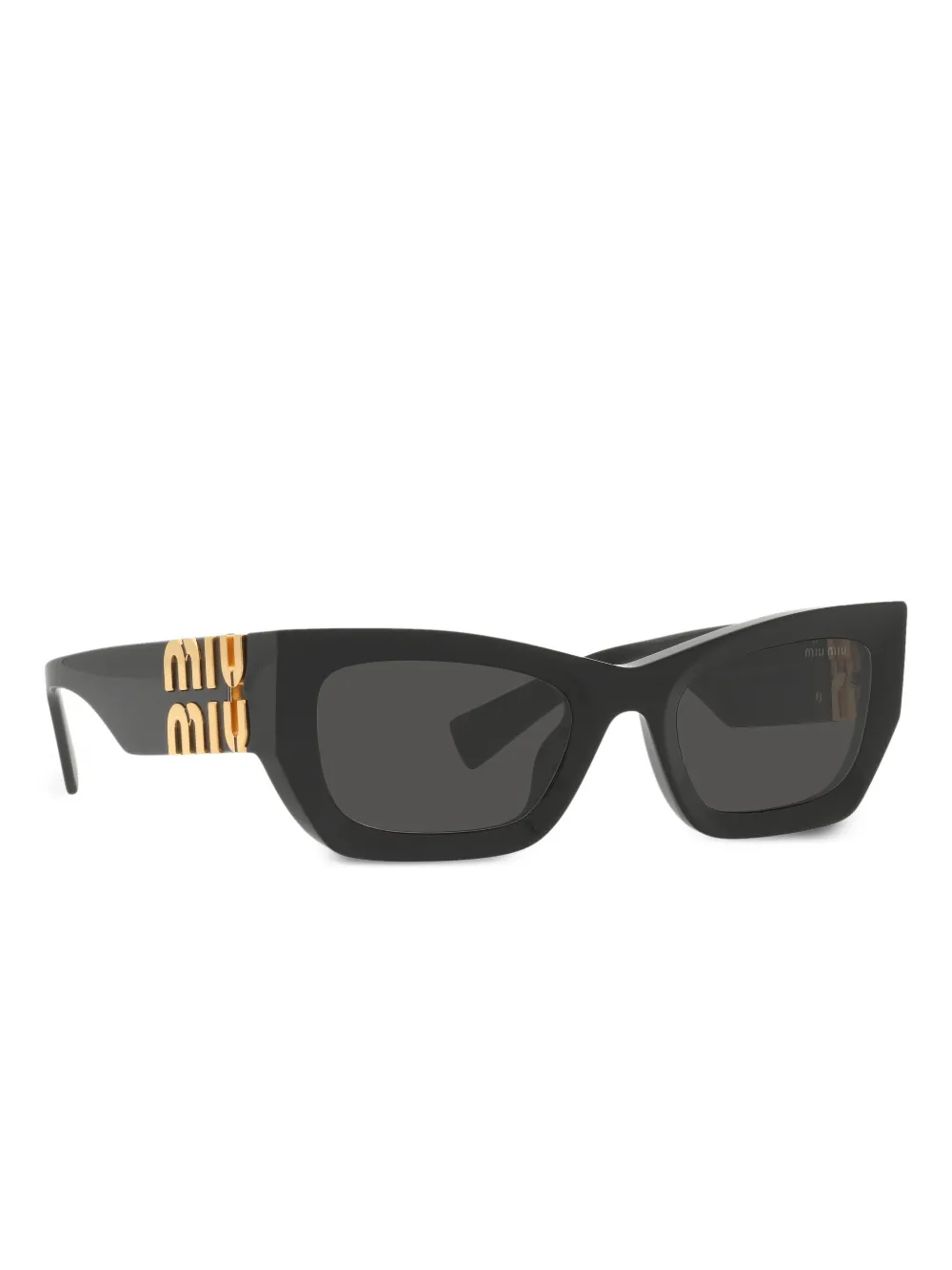 Miu Eyewear Zonnebril met logo Zwart