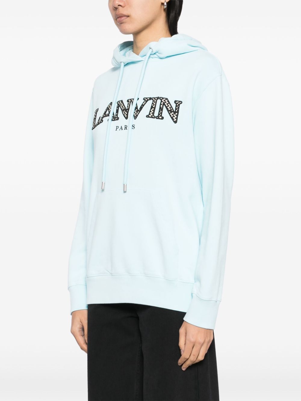 Lanvin Hoodie met logoprint Blauw