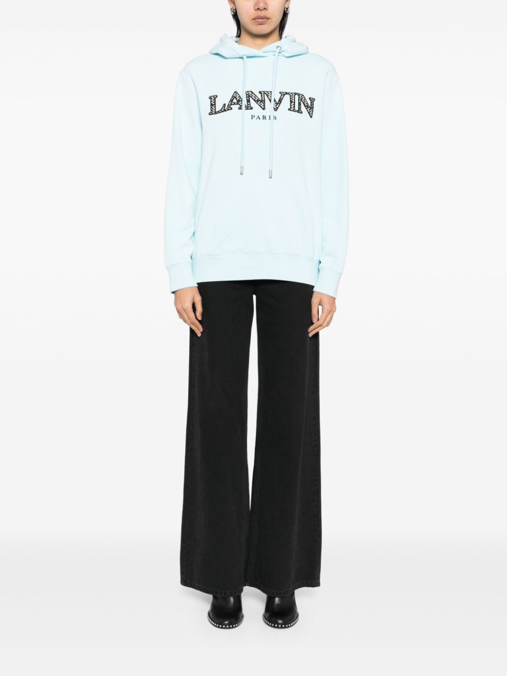 Lanvin Hoodie met logoprint Blauw