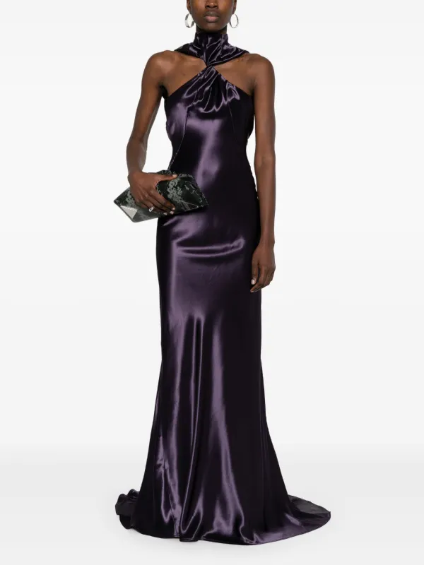 ワンピース THE ATTICO Long satin chemisier dress The Attico Long Satin Chemisier Dress - White | 242WCW100E093043