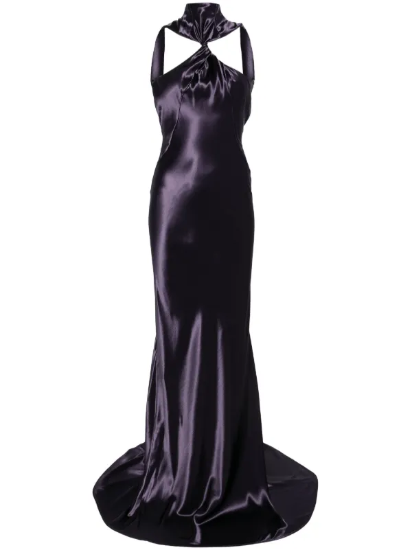 ワンピース THE ATTICO Long satin chemisier dress The Attico Long Satin Chemisier Dress - White | 242WCW100E093043