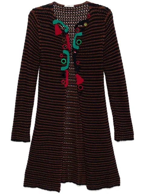Prada Pre-Owned معطف كارديغان 'سبرنغ 2005' بزينة كروشيه