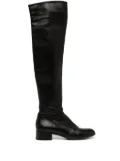 Alaïa Pre-Owned over the knee Leather boots - Black