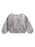 Andorine metallic-effect jacquard top - Silver