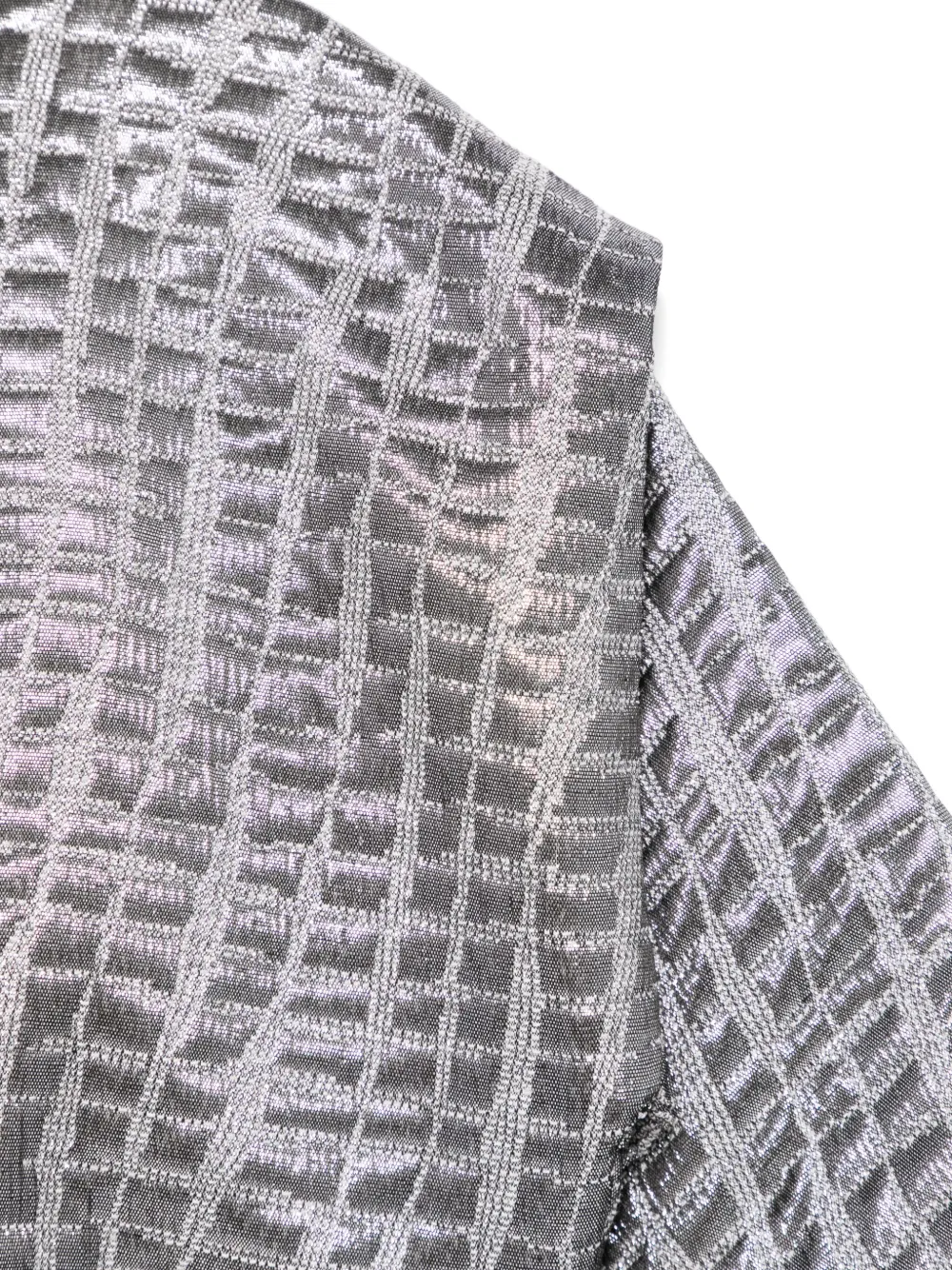 Andorine Top met metallic-effect en jacquard Zilver