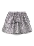 Andorine metallic-effect tiered skirt - Silver