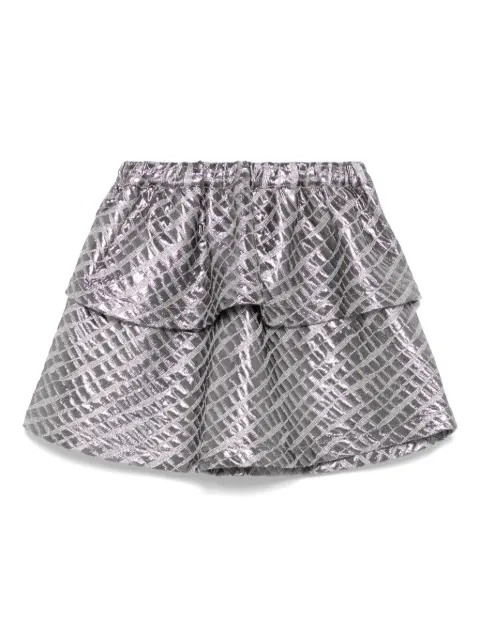 Andorine Gestufter Rock im Metallic-Look