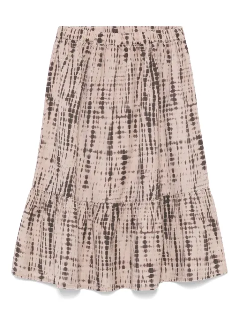 Andorine tie dye-print midi skirt