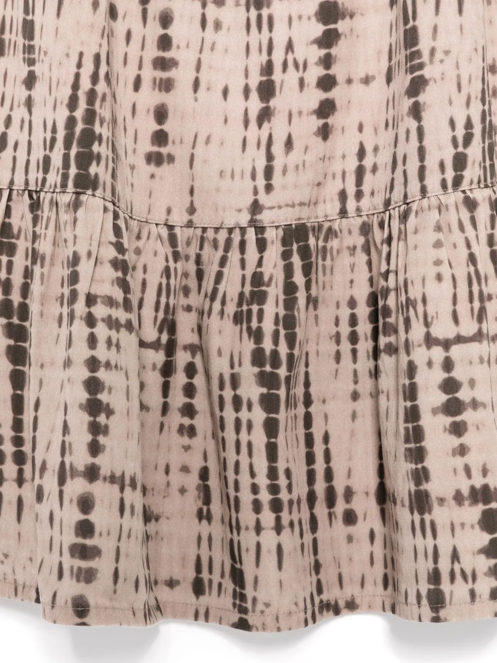 Andorine Midi-rok met tie-dye print Beige