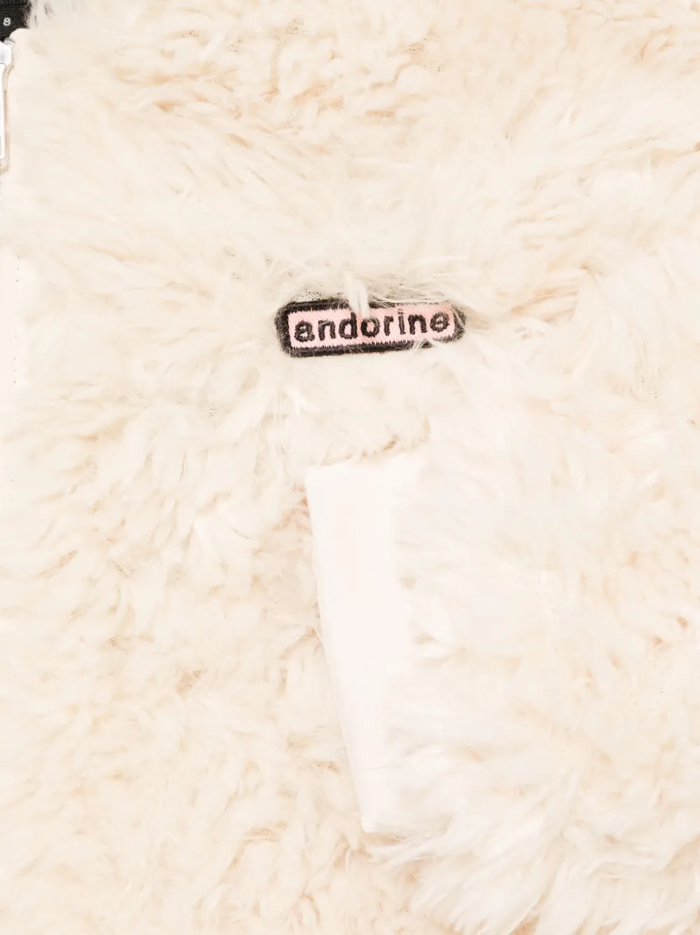 Andorine Bomberjack van imitatiebont Beige