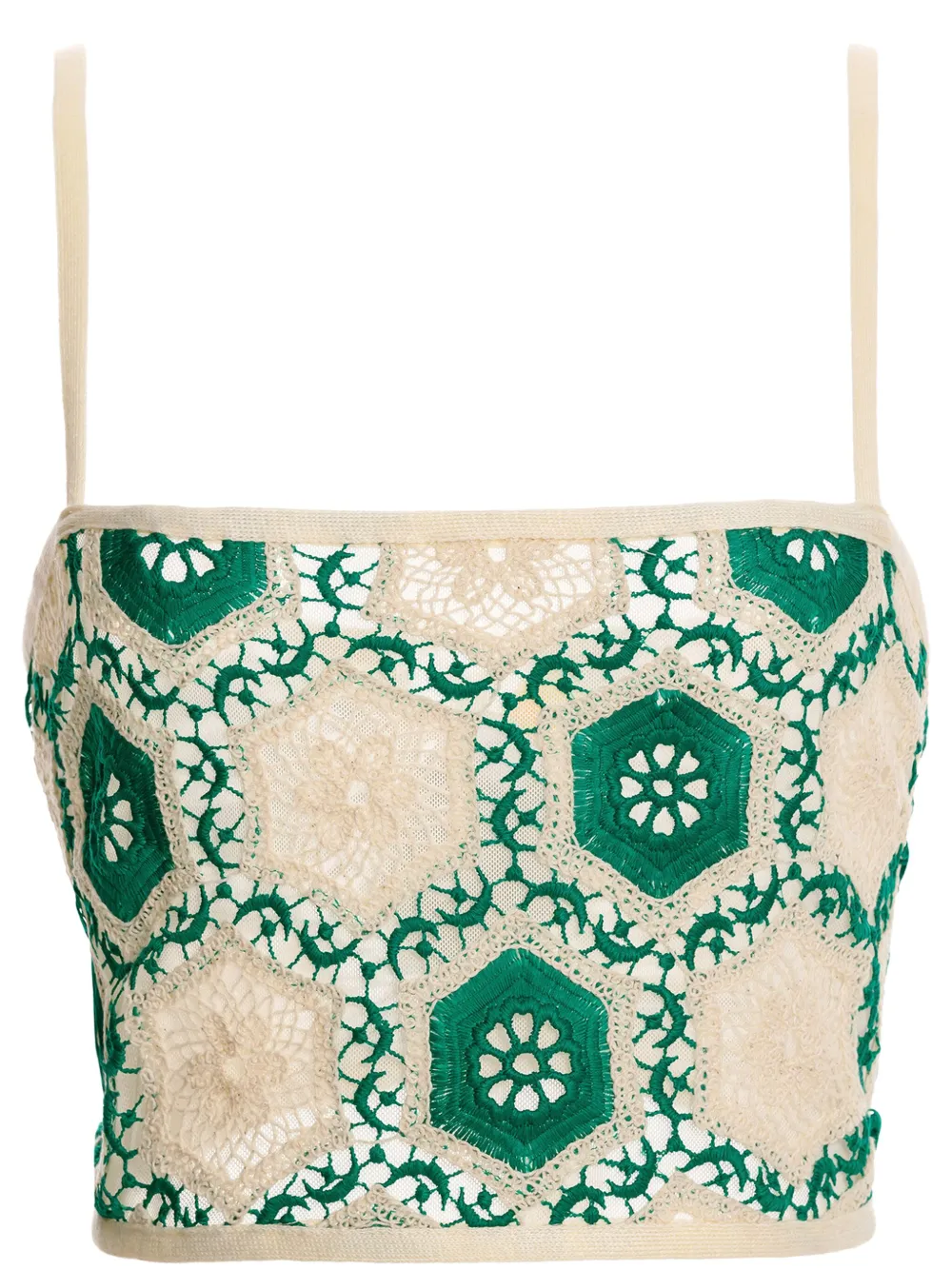 Agua Bendita Top Vicky corto - Verde