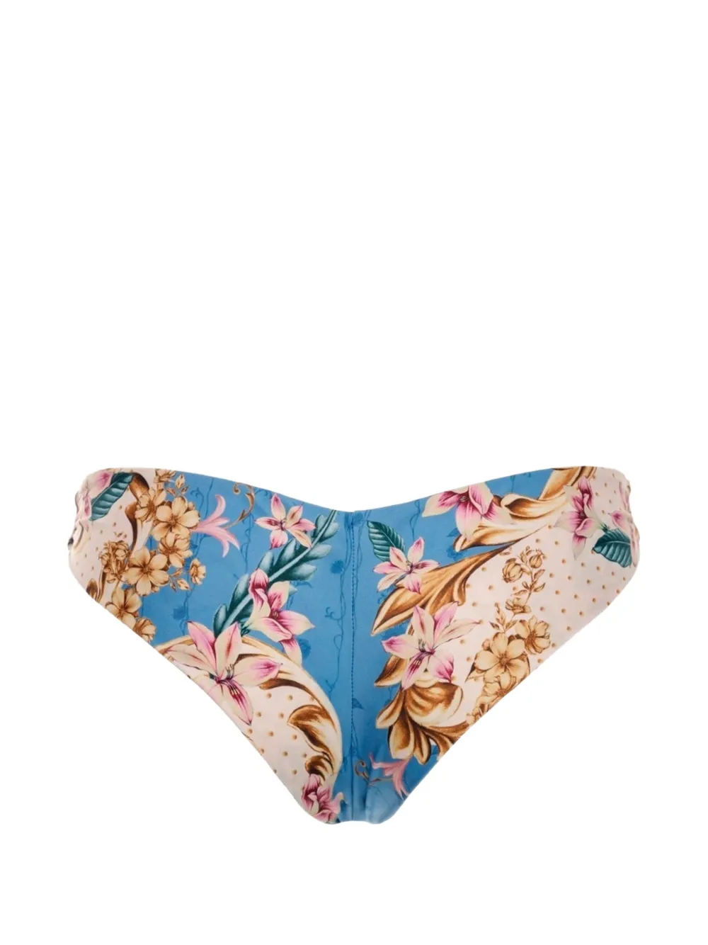 Agua By Agua Bendita Slip bikini a fiori Lola - Blu