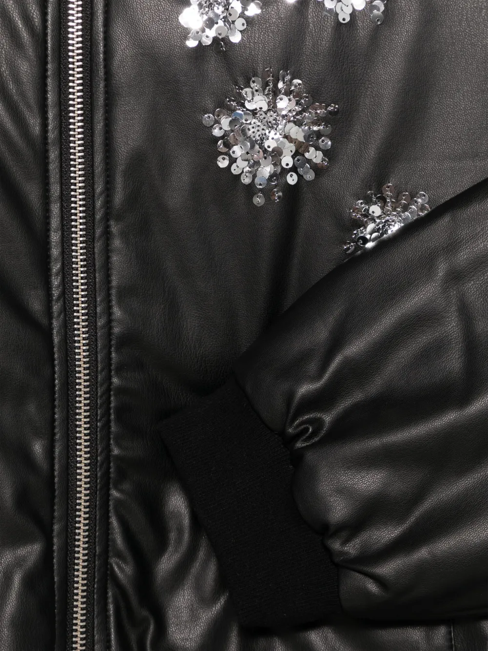 Andorine Sequin-embellished Bomber Jacket In 黑色