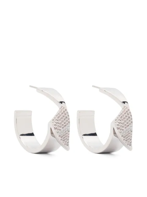 Eddie Borgo pavé folded hoops earrings