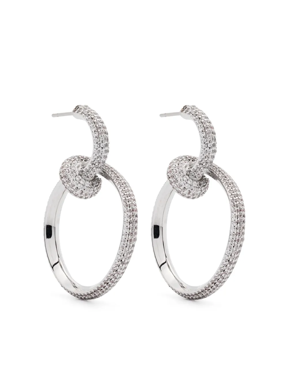 pavé curled hoop earrings