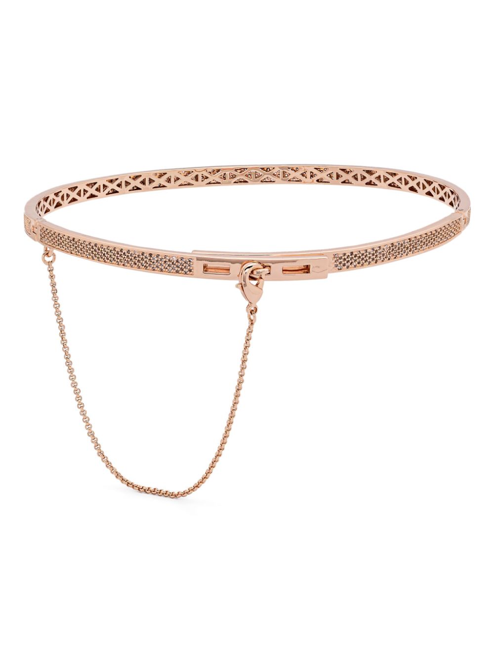 Eddie Borgo Pavé thin safety chain choker necklace - Pink