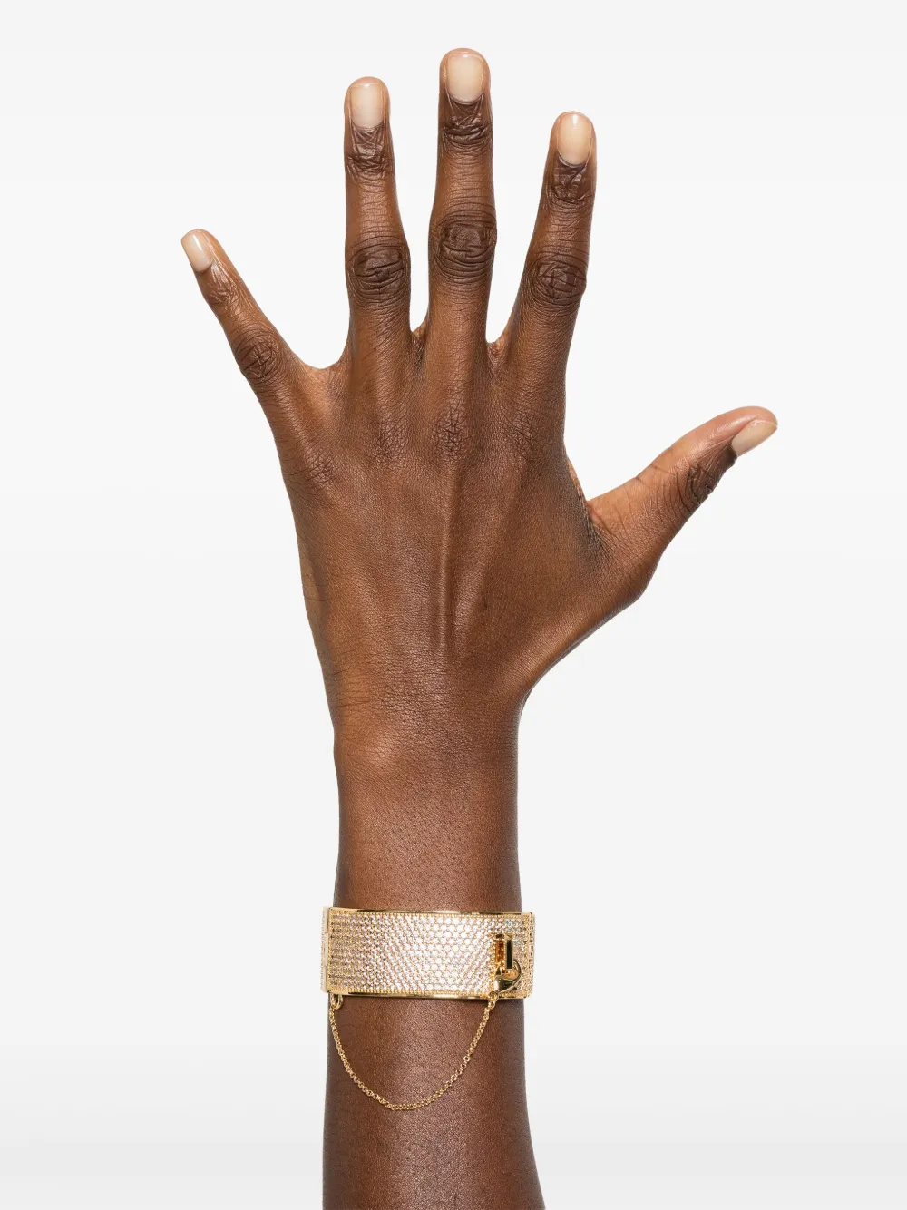 Eddie Borgo 12K yellow gold Pavé Safety Chain cuff | Fine Jewelry | Image 2
