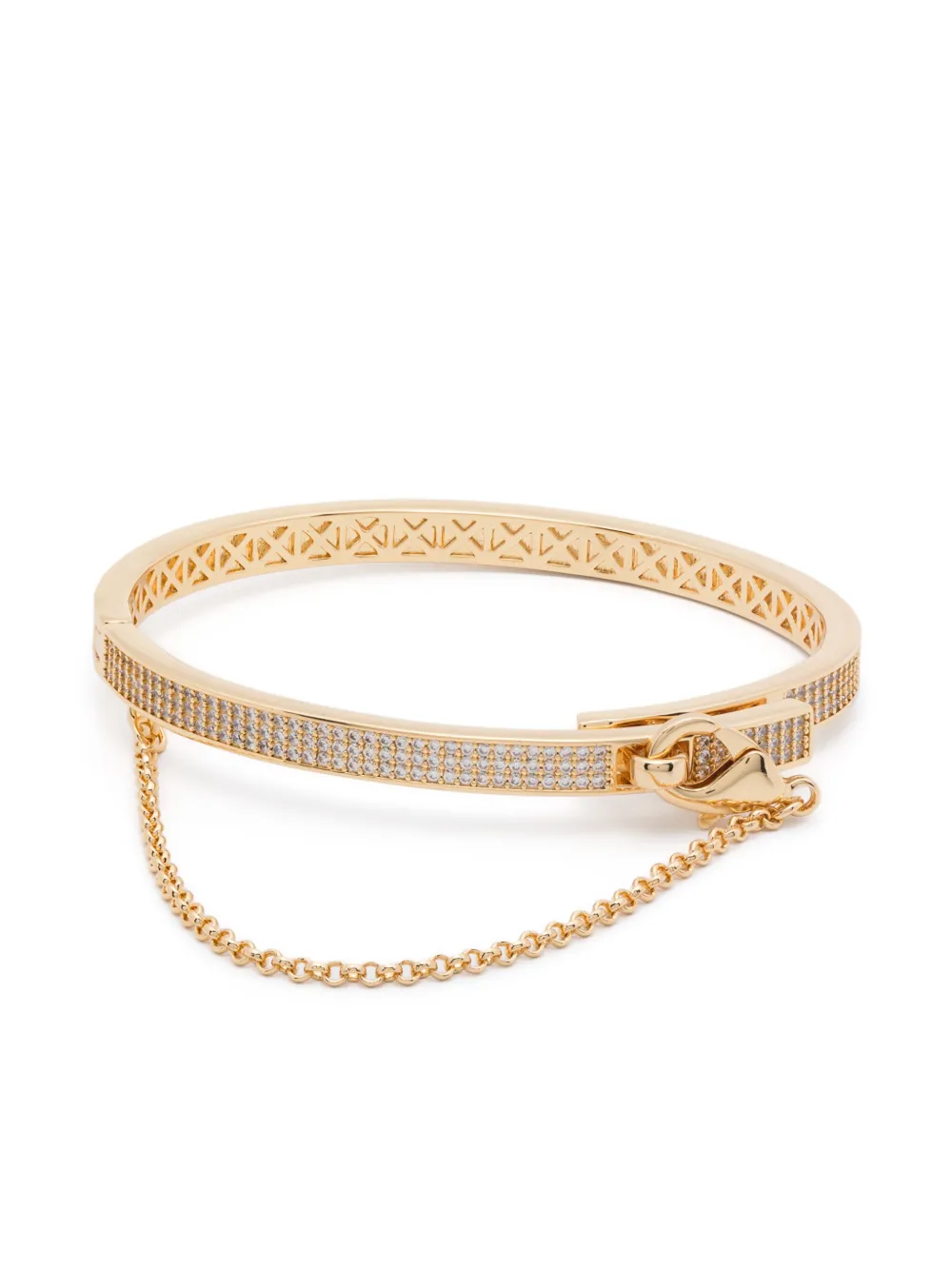 Pavé Thin Safety Chain Bracelet