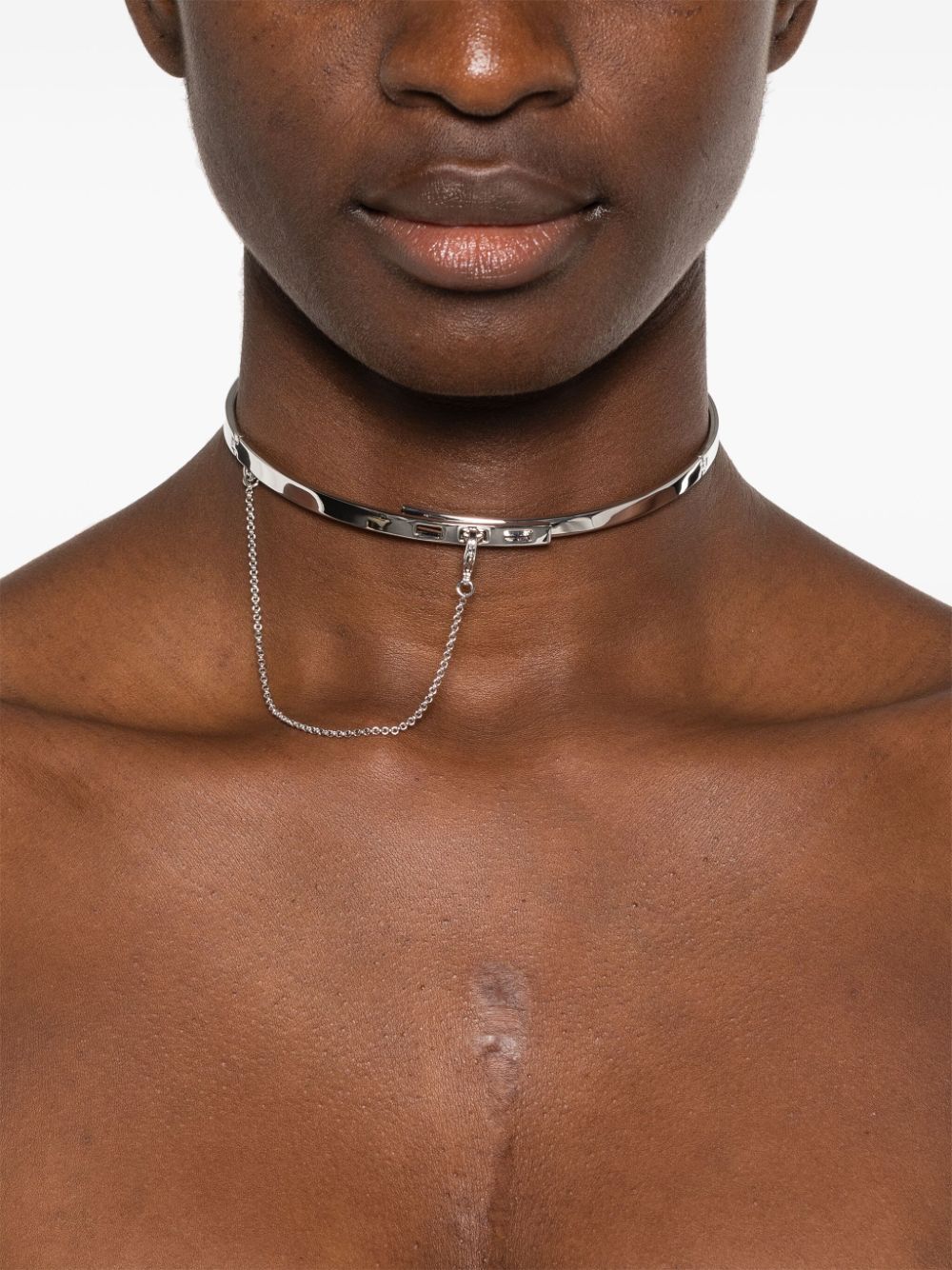 Eddie Borgo Thin Safety Chain choker - Zilver