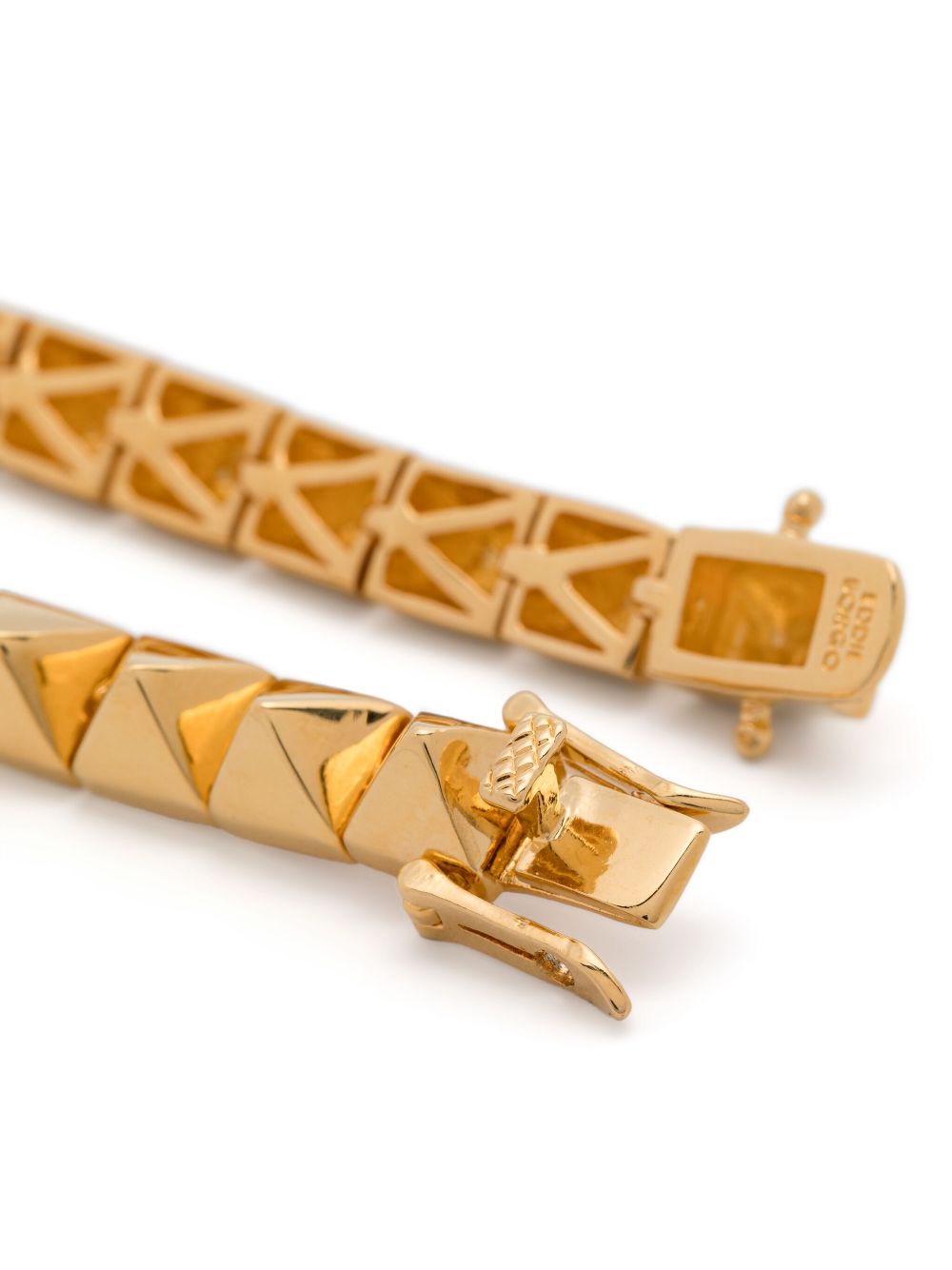 EDDIE BORGO 12K YELLOW GOLD SMALL PYRAMID BRACELET 